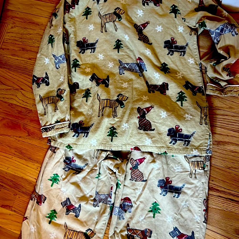 Company Store cotton flannel two piece pajama set